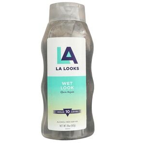 2 x LA Looks Wet Look Alcohol Free Hair Gel Hold 10 Level 20 oz